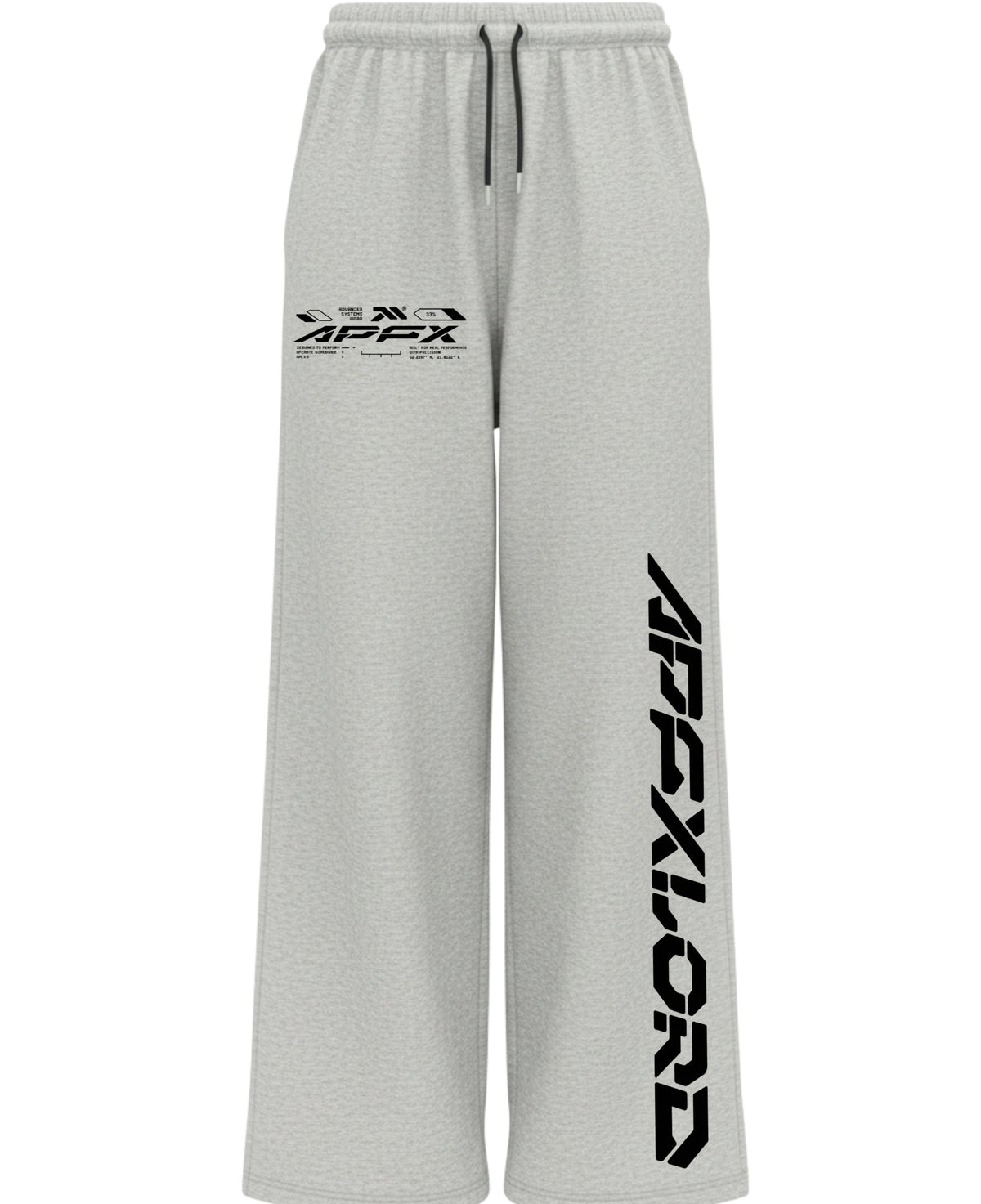 Grey Cotton Joggers Front Design