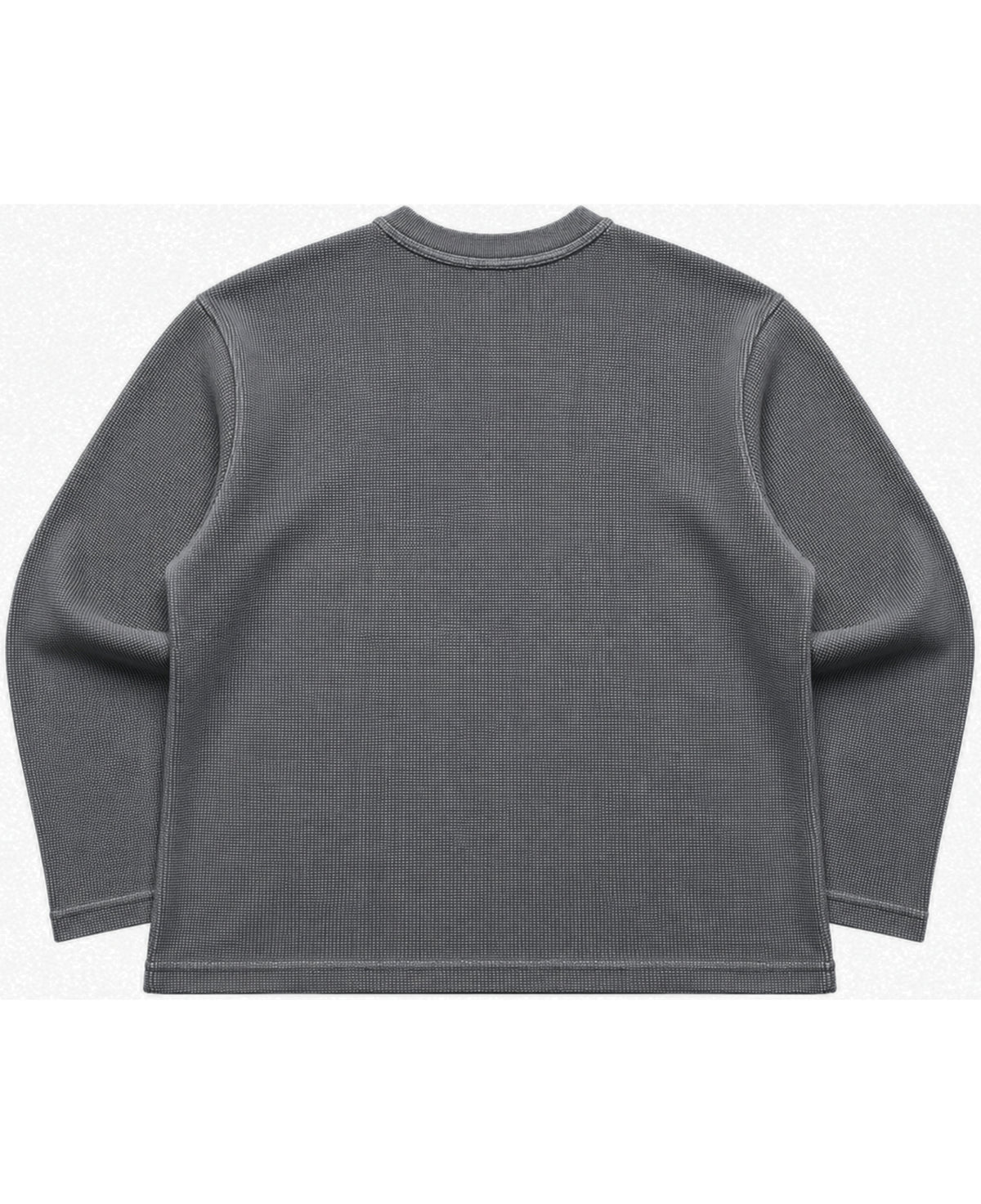 Acidwash waffle knit oversized full-sleeve Back Design