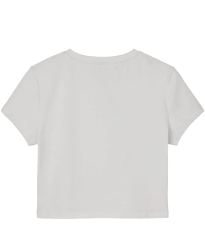 White Baby Tee Back Design