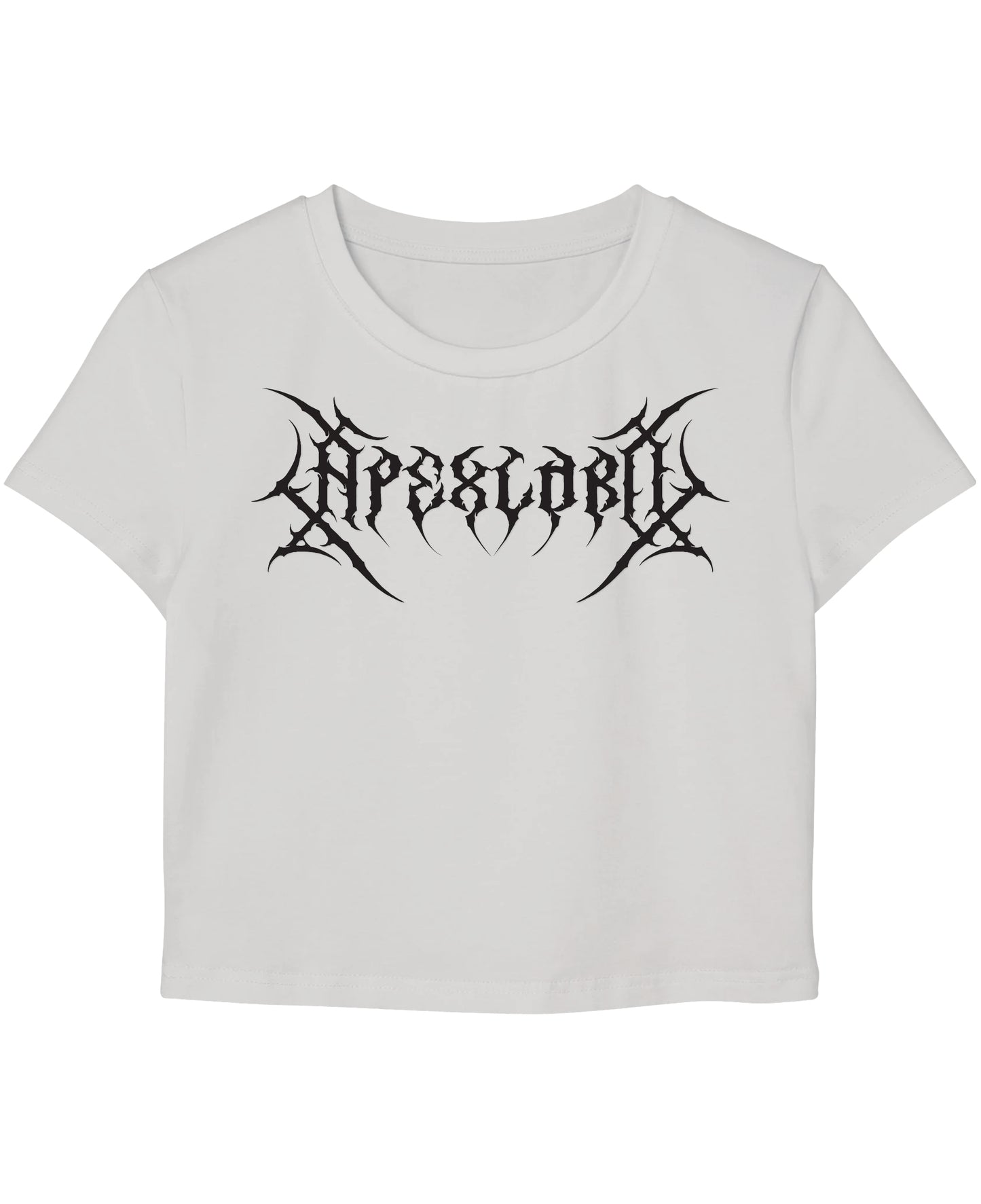 White Baby Tee Front Design