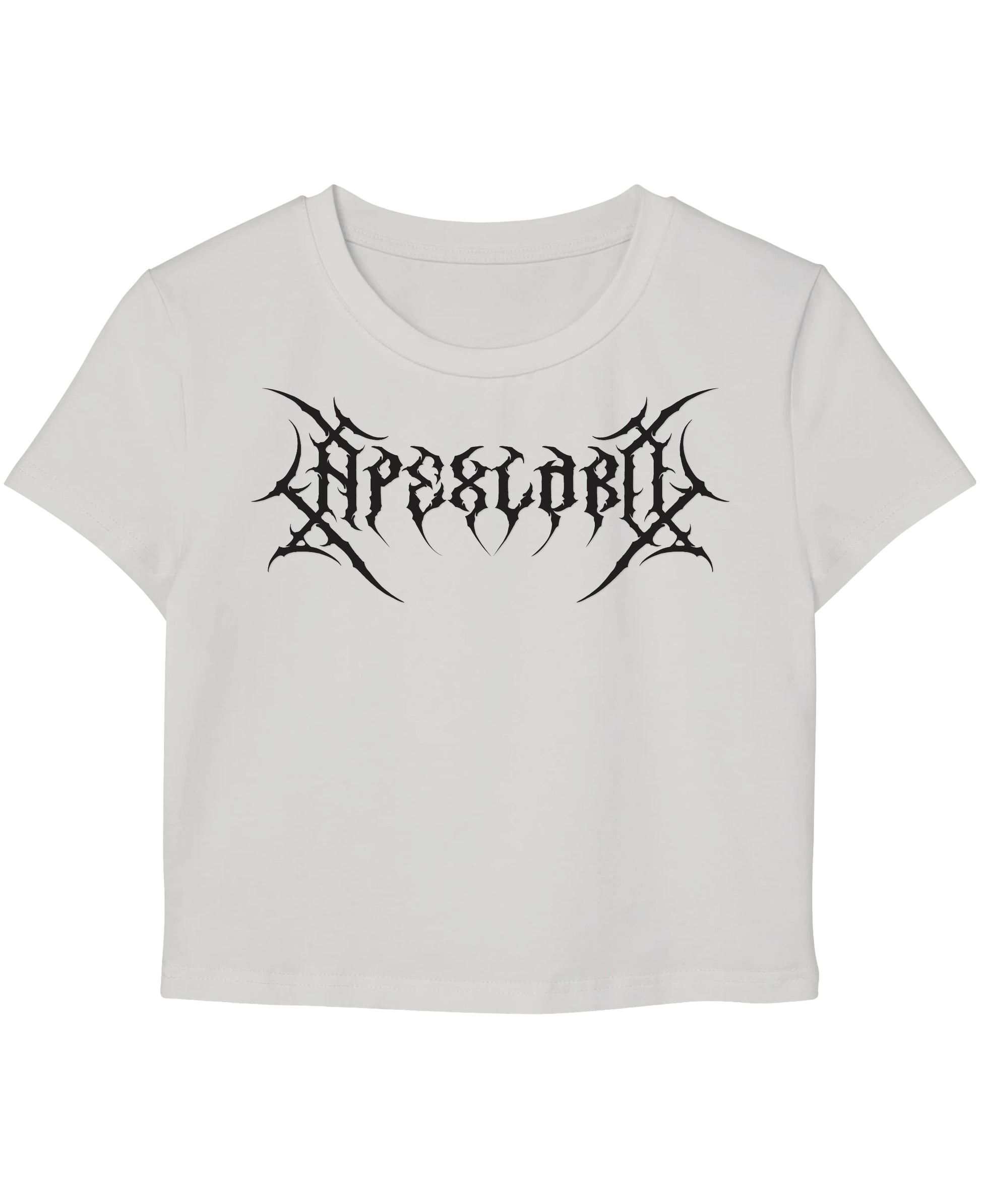 White Baby Tee Front Design