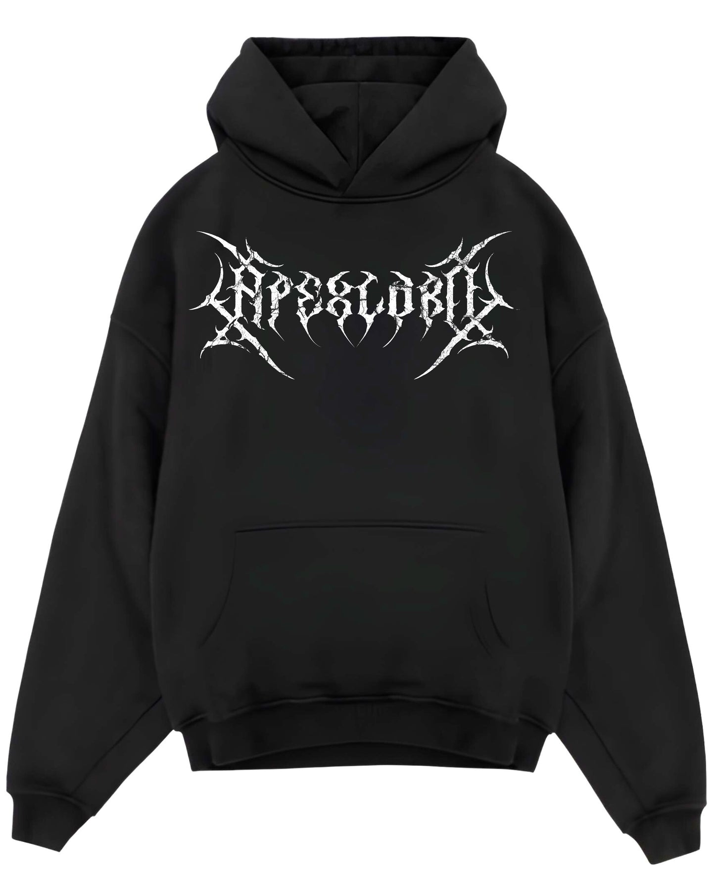 Black Oversized Hoodie Front Design