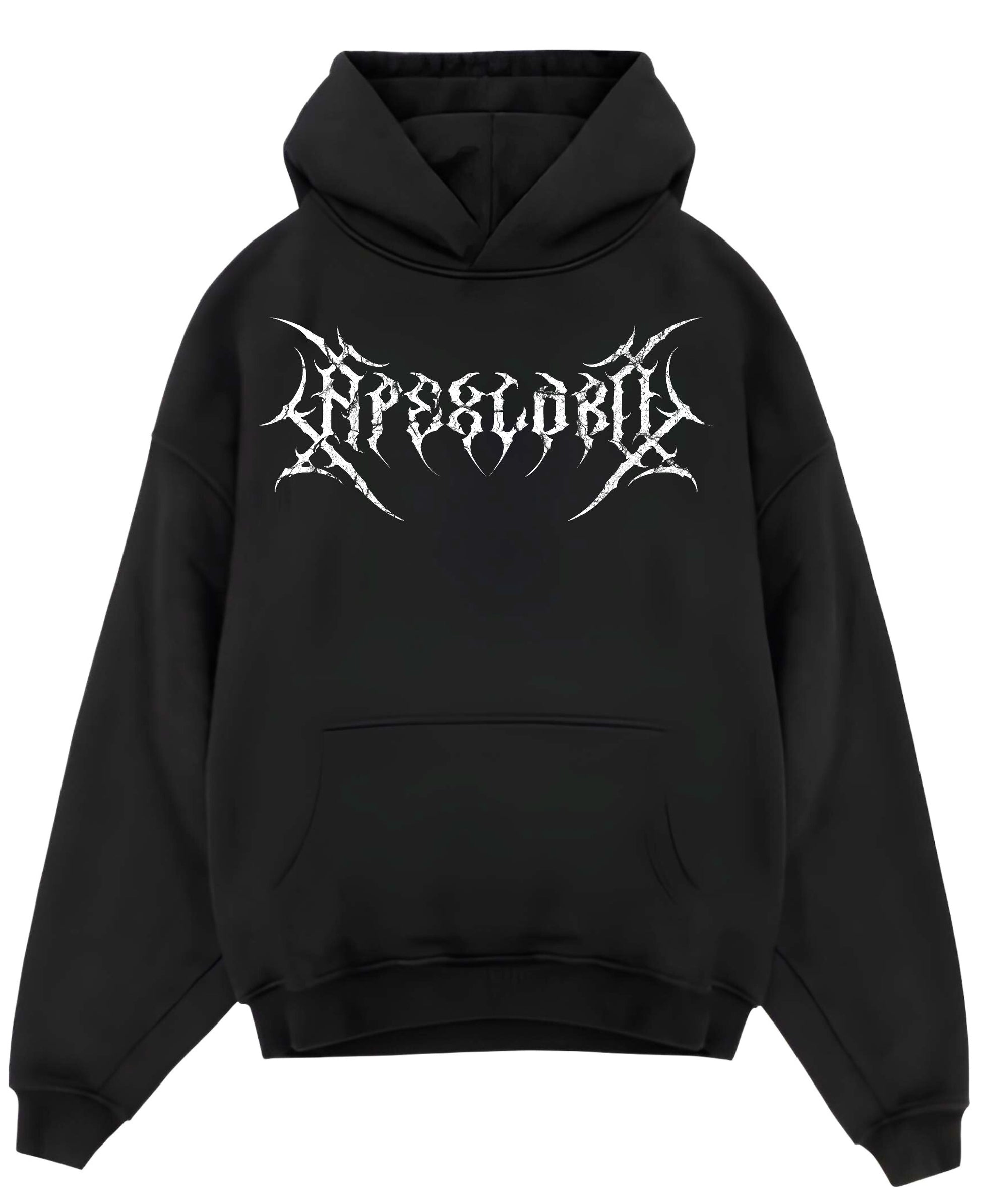 Black Oversized Hoodie Front Design