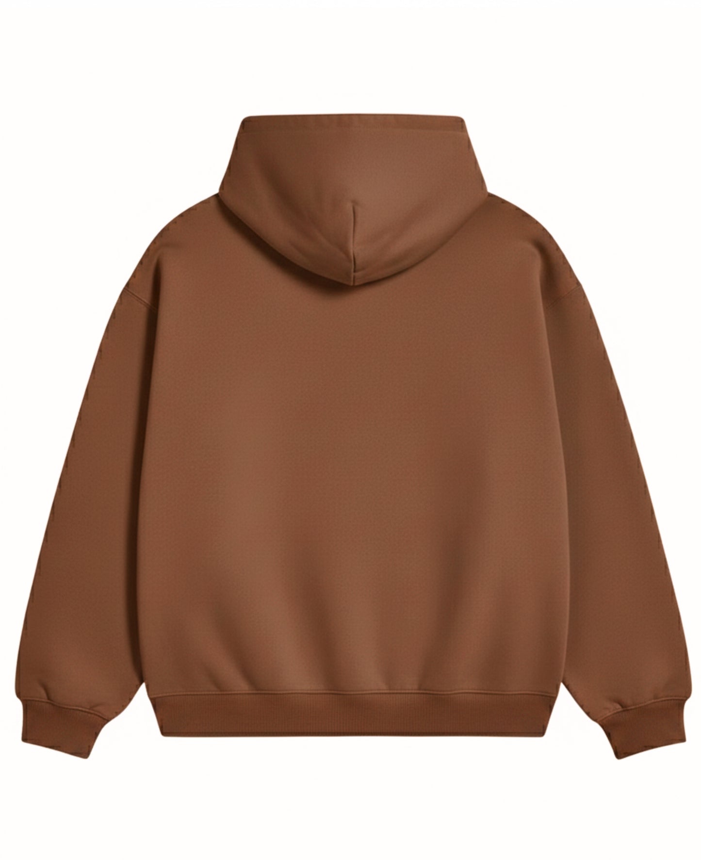 Mocha Brown Oversized Hoodie Back Design