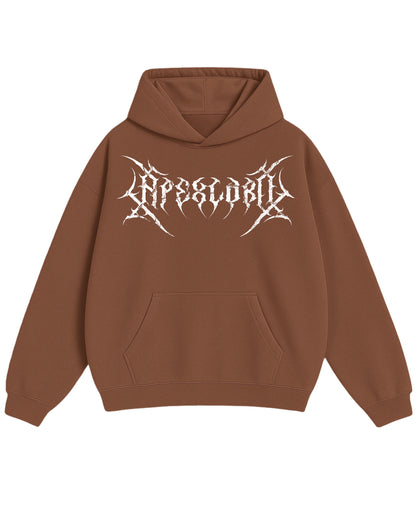 Mocha Brown Oversized Hoodie Front Design