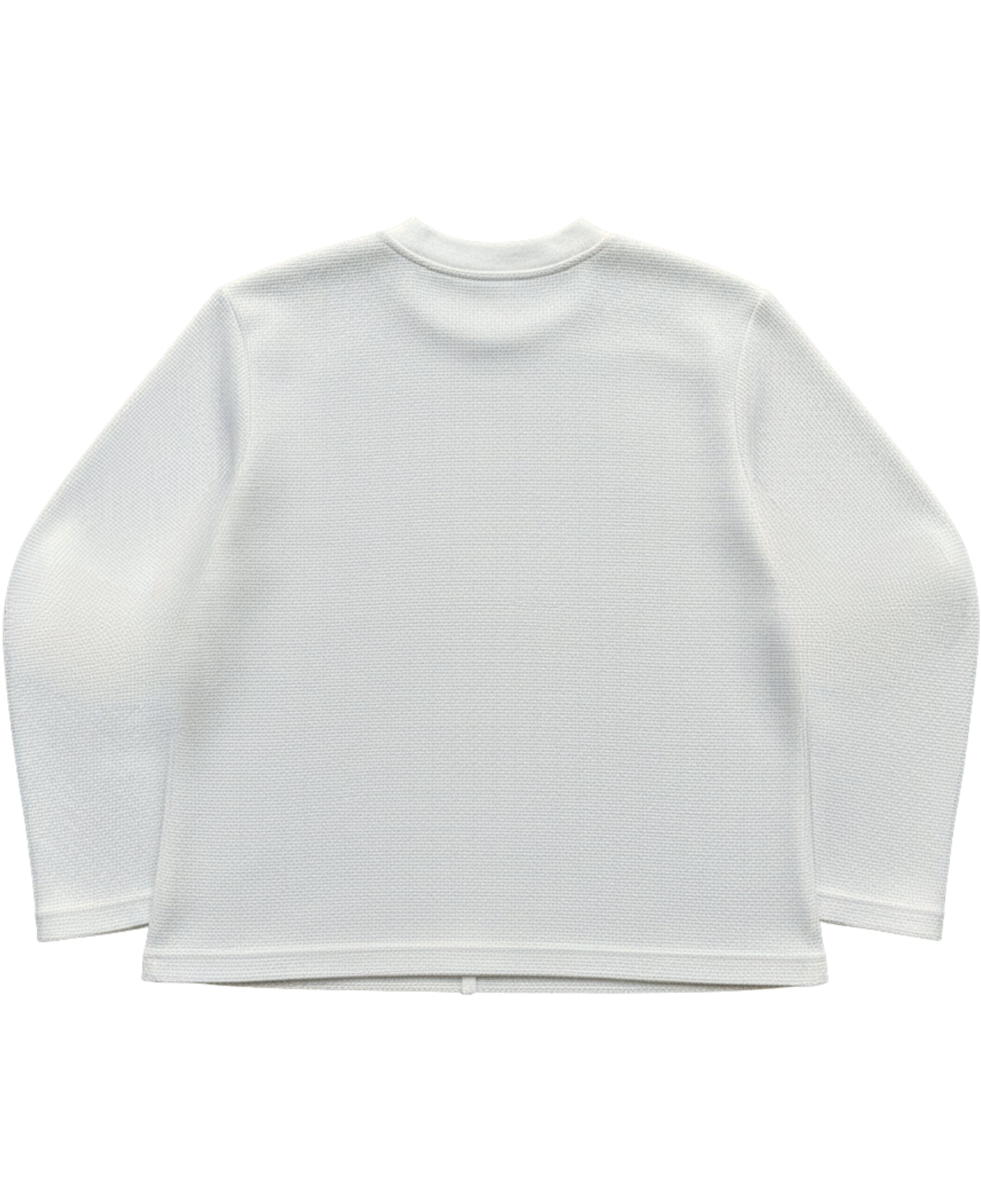 Off-white waffle knit oversized full-sleeve Back Design