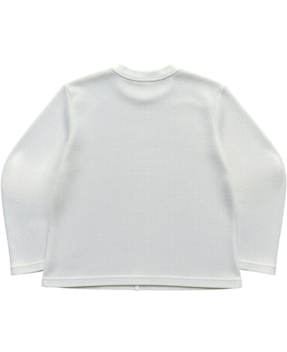 Off-white waffle knit oversized full-sleeve Back Design