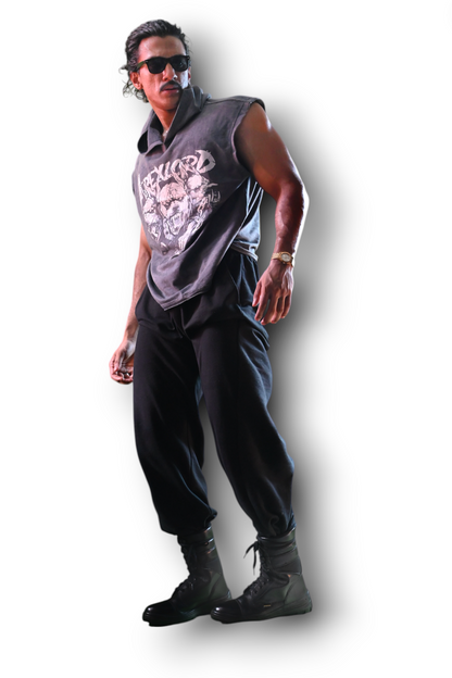 Acidwash Rugged Pitbull Cut Off Hoodies
